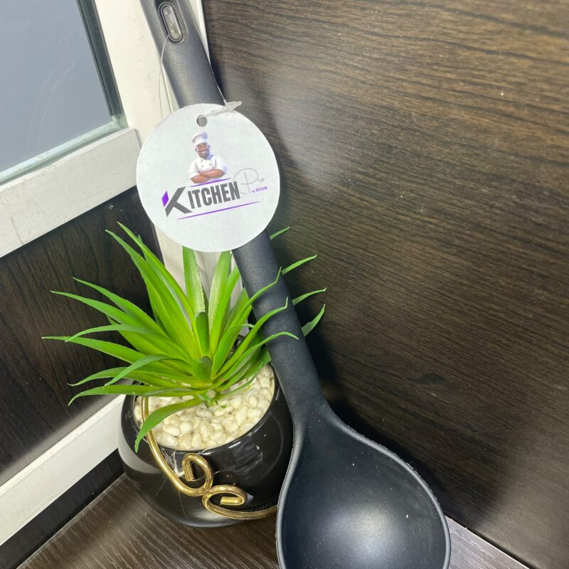 Silicon black cooking spoon